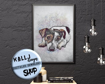 Picture Print Jack Russell Terrier Puppy Dog Nestle's Advertisement Art Poster 
