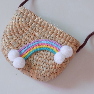 kids beach bag, kids bag, rainbow crossbody bag, child&#39;s purse, kids gift, colorful bag, crossbody bags for kids, kids purse