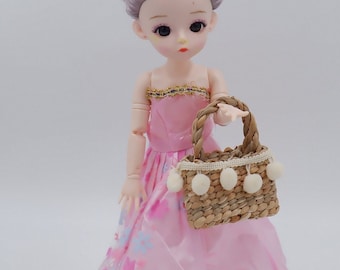 bag for doll, mrs bag, handbag for barbie, doll purses, 1/6 Bjd doll handmade bag