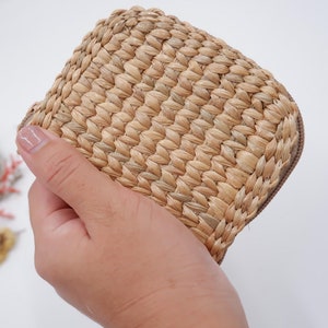 Geldbörse, Stroh Geldbörse, Beutel, Clutch, Stroh Clutch, gewebte Tasche, Vorschlag Geschenk