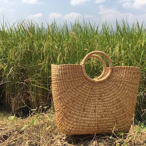 straw beach bag, summer bag, straw basket, seagrass bag, wicker bag, beach bag