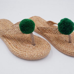 Sandal, Women  slippers, Hotel slippers, Womens boho slippers, Raffia sandals women, Bridal flip flops, Groom sandals, Woven straw sandals