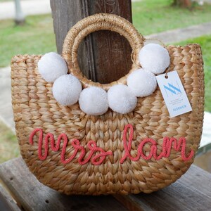 mrs bag, bride bag,Beach wedding, Gifts for Wedding Party, Bridesmaids Gifts, beach basket, personalized gifts, Beach Bachelorette