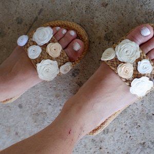 Straw house slippers, Woman’s Slippers , House slippers, Handmade sandals, Slippers bride, Women&#39;s slippers, Slippers wedding party gift