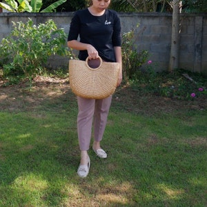 MULTIPLE size seagrass Tote Bag with shell, Bridal Party Gifts, Basket Bag , Beach Bag XL (5*17*12) inches