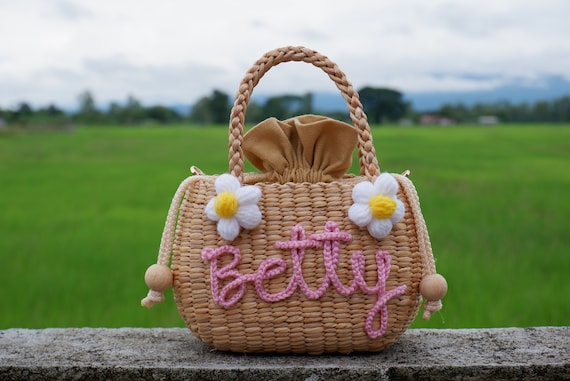 Sac enfant, sac à main paille petite fille, mini sac pour fille