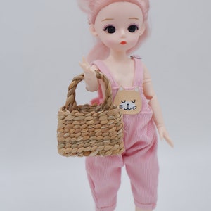 bag for dolls, Doll purses, doll accessories, Miniature Totes bags Dollhouse Handbag zdjęcie 5