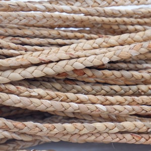 Cuerda trenzada de jacinto de agua de 5 mm: Cordón de rafia natural, manualidades.