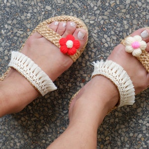 sandals women, bohemian slippers, beach slippers, hotel slippers, straw sandals, greek bridal, raffia shoes, flower girl gift