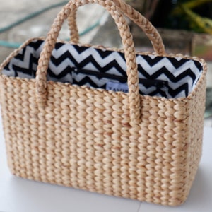 Beach Basket, Picnic Basket, Beach Tote, Shopping Bag, Holidays Gift, Picnic Bag, Gift Basket, Water hyacinth Bag