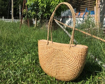 Tote Seagrass bag, Beach Sraw Basket Bag, Wicker Beach Bag, Bohemian Beach Bag, Natural Basket Bag, Xl Basket Bag