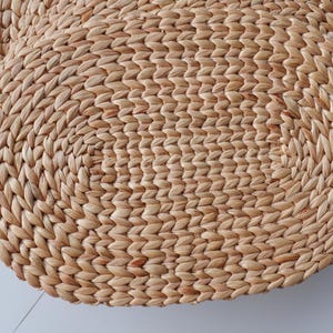30 * 50cm) 4er-Set, 6er-Set, ovale natürliche Tischsets, Strohgeflecht-Tischsets, gewebte Tischsets aus Rattan und Weide, Wasserhyazinthen-Tischsets
