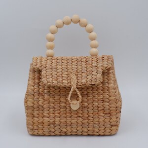 Small Beaded Straw Bag main image 1