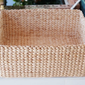 Custom basket, Large Square Storage Basket, Water hyacinth basket, Basket, Hyacinth basket, Hamper Basket, storage basket image 7