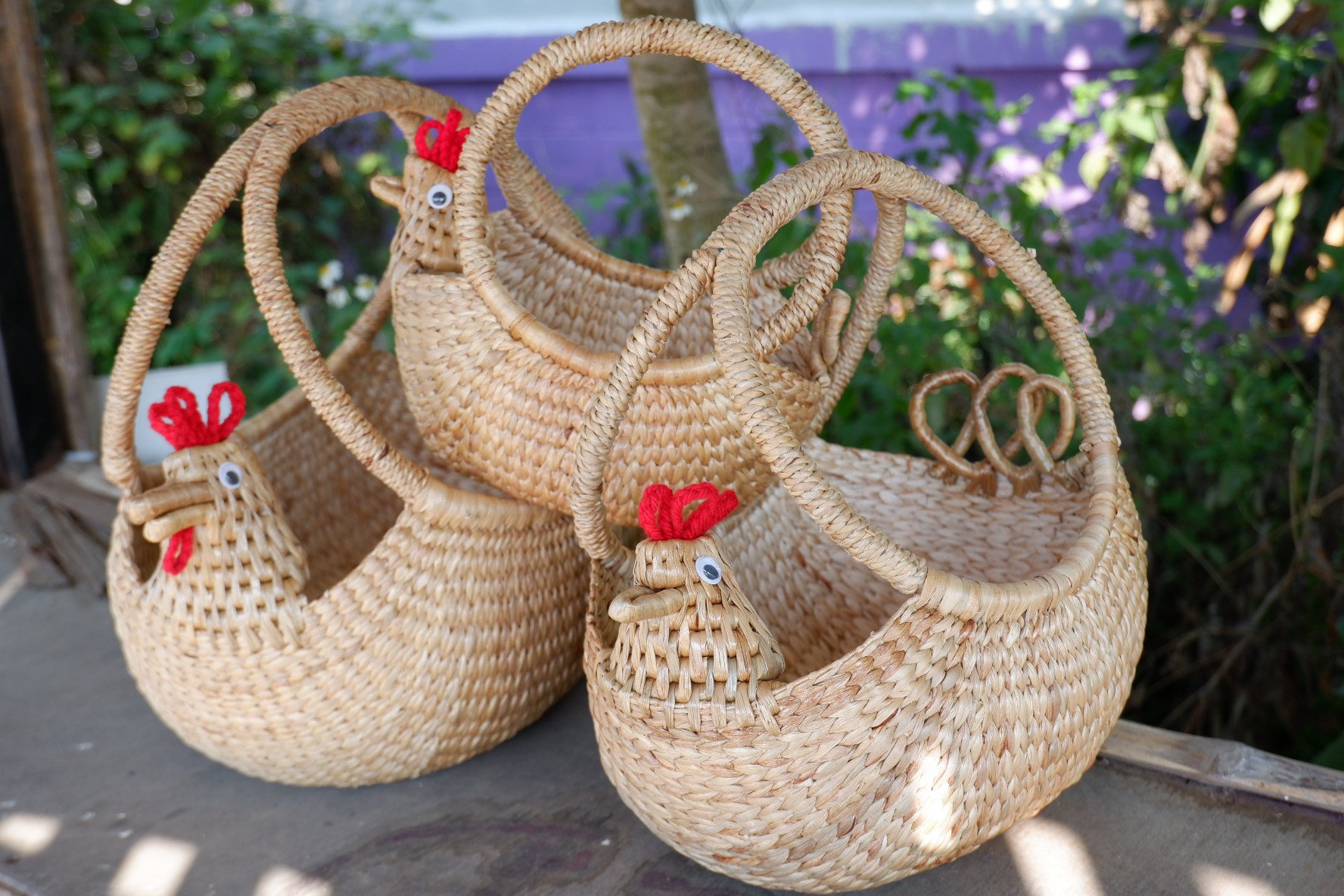 Chicken Egg Storage Basket, Chicken Basket, Vintage Chicken