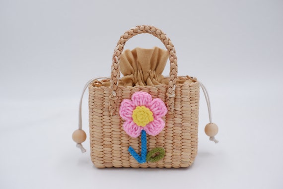 Kids straw purse hotsell