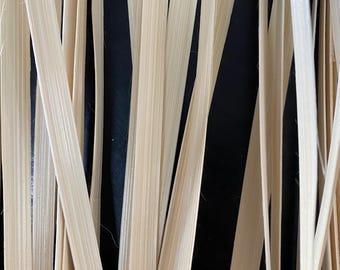 100 tiras de bambú natural (1 x 60 cm): cesta tejida para manualidades DIY