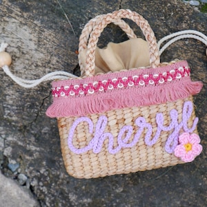 Borsa personalizzata, Regali per bambini, Borsa per bambini, Borsa per bambina, Borsa per ragazze, Borsa personalizzata, Regalo di compleanno per ragazze, Borsa da viaggio per ragazze