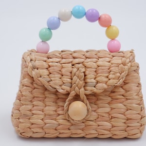 Borsa di caramelle, Borsa per bambini, Regalo di compleanno, mini borsa di paglia