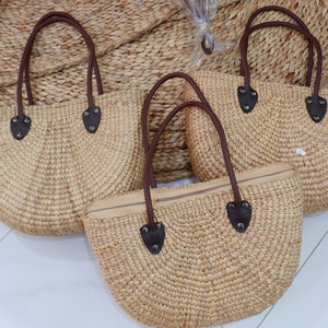 VALICLUD Straw Bag Straw Straw Zipper Rattan Bag Woven Bag WomenS Wristlet  s Straw Beach Bag for Women Straw Purse Straw Handbag: Handbags