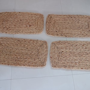 Seat pad (60*30*2cm), yoga mat, meditation mat, water hyacinth rug, Handwoven Meditation Mat, Meditation Cushion, Grass Meditation Mat