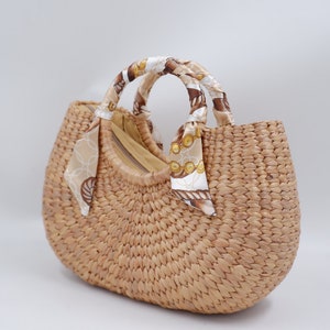 Women handbag straw basket, Straw beach bag, Welcome Favor Bag, Bachelorette Party Bags image 2