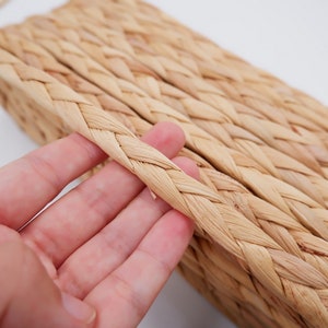 15mm natural water hyacinth rope, Braided Rope, Rope Plant Basket, rug rope, braided rop lace, water hyacinth rope