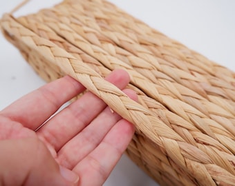 15mm natural water hyacinth rope, Braided Rope, Rope Plant Basket, rug rope, braided rop lace, water hyacinth rope