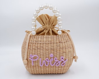 pearl bride Bag, honeymoon gift, bridal party gifts, personalized bag, bridal party gifts