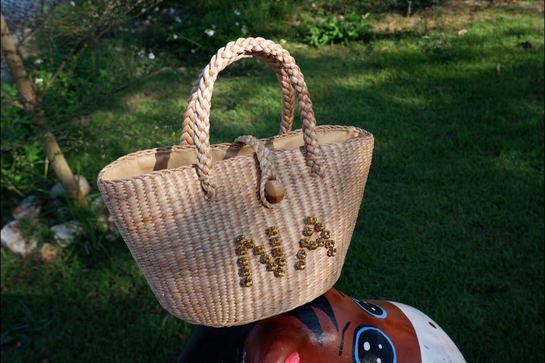 Straw Bag Monogram, Beach Bag, Bridesmaids Tote, Straw Tote, Straw Bag