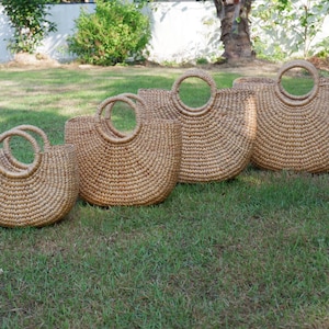 MULTIPLE size seagrass Tote Bag, Bridal Party Gifts, Basket Bag , Beach Bag