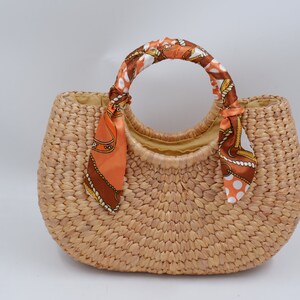 Women handbag straw basket, Straw beach bag, Welcome Favor Bag, Bachelorette Party Bags image 3