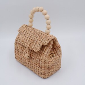 Small Beaded Straw Bag