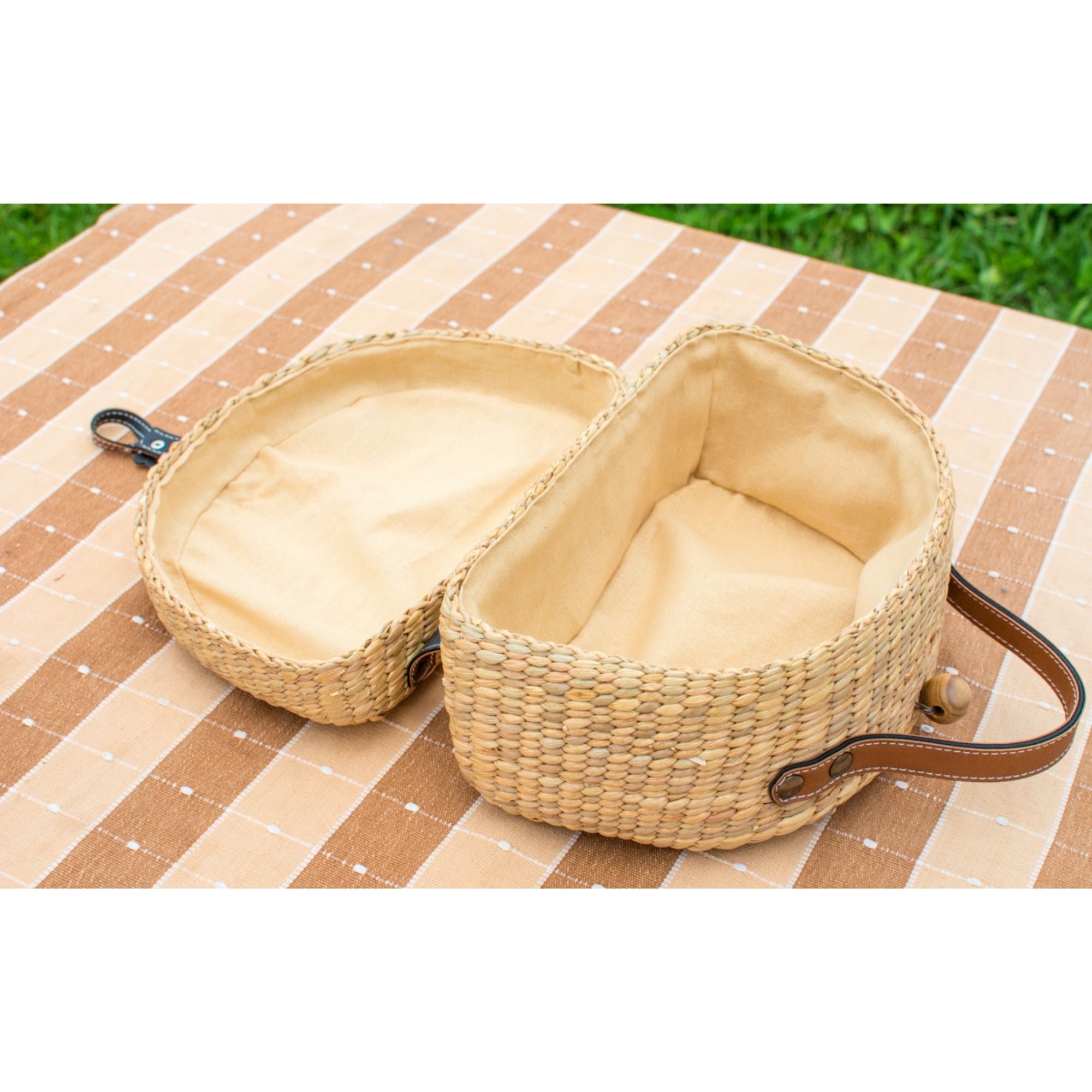 Straw Bag Monogram Leather Handle Seagrass Bag Straw Beach Etsy