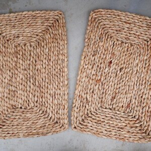 Seat pad (60*40*2cm), yoga mat, meditation mat, water hyacinth rug, Handwoven Meditation Mat, Meditation Cushion, Grass Meditation Mat