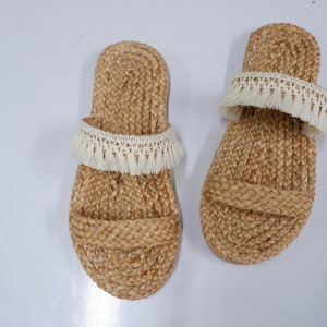 Sandals women, Bohemian Slippers, Bohemian Slippers, hotel slippers, Straw Sandals, Greek sandals, Raffia Shoes, beach slippers