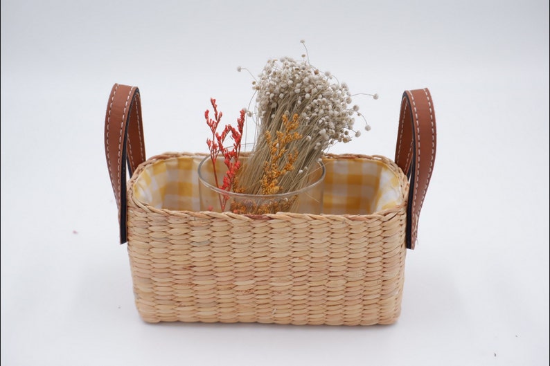 Small Basket, Storage Baskets, Small Basket for Storage, Woven Seagrass Basket, Boho Woven Tray image 1