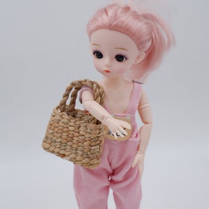 bag for dolls, Doll purses, doll accessories, Miniature Totes bags Dollhouse Handbag zdjęcie 1