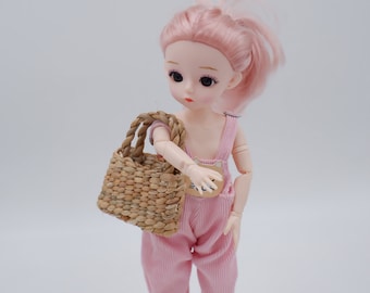 bag for dolls, Doll purses, doll accessories, Miniature Totes bags Dollhouse Handbag