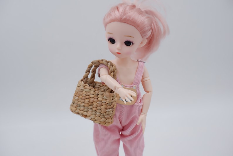 bag for dolls, Doll purses, doll accessories, Miniature Totes bags Dollhouse Handbag zdjęcie 1