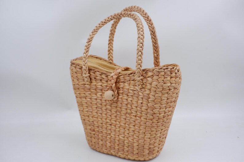 Handmade Water Hyacinth Heart Bag: Thailand Straw Basket - Etsy