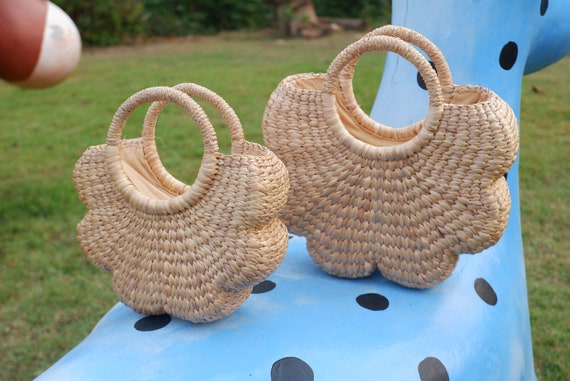 Cesta De Mercado De Algas Marinas Con Asas - Bella Marie