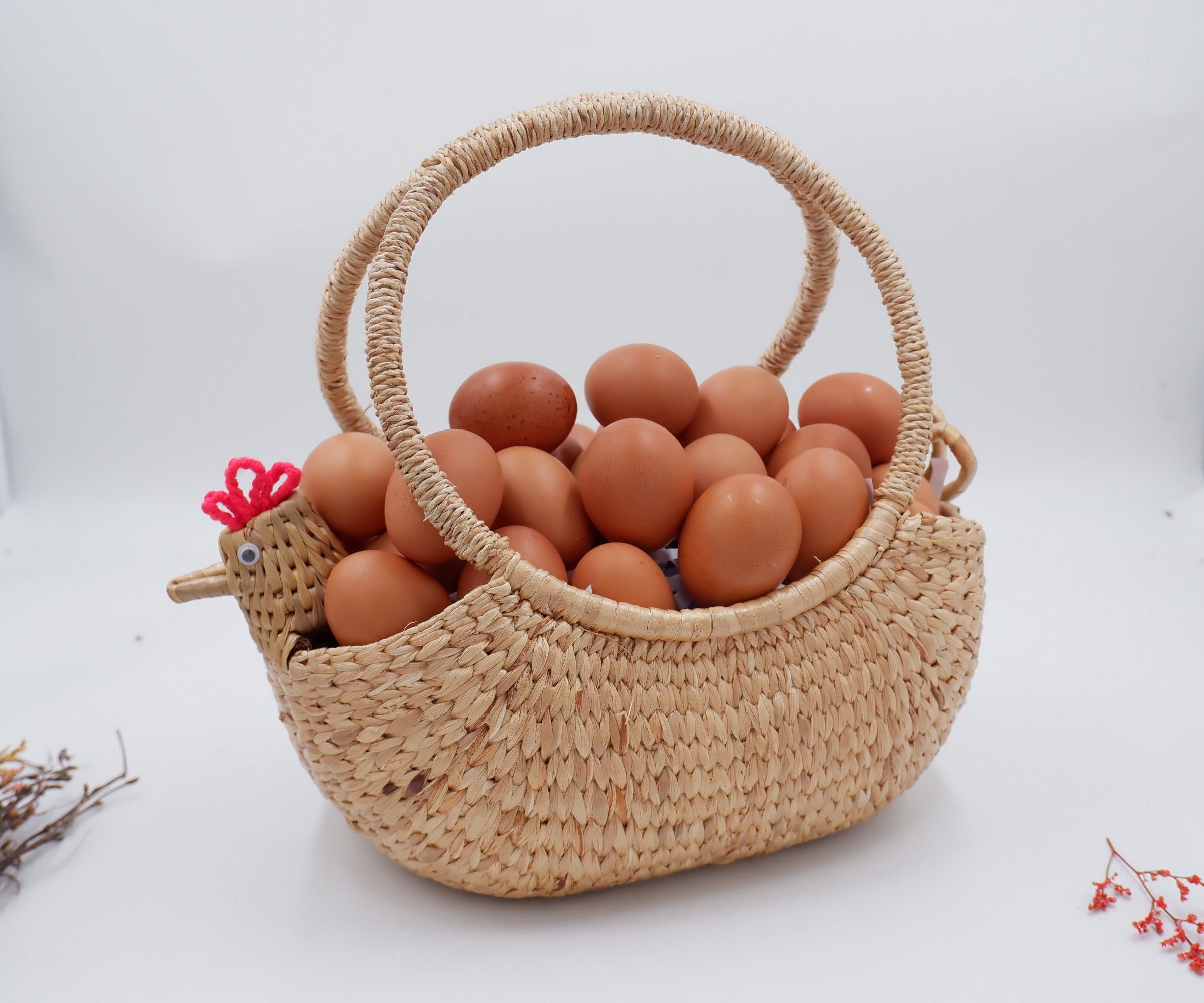 Chicken Egg Storage Basket, Chicken Basket, Vintage Chicken Basket, Egg  Basket, Flower Basket, Fruit Basket 