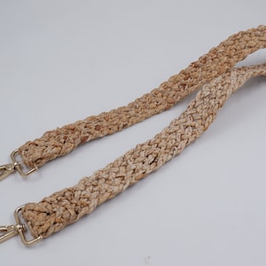 Bandoulière amovible en paille, bandoulière amovible tissée personnalisée à rayures, bandoulière pour sac pour femme, bandoulière pour sac de remplacement pour elle, bandoulière pour sac à main