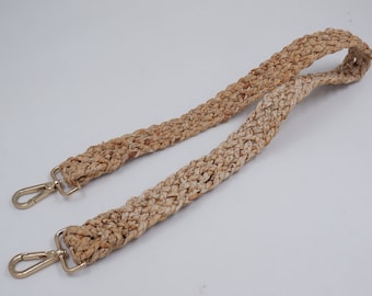 Woven Water Hyacinth Bag Strap: Removable Crossbody Purse Strap