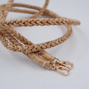 Bandoulière tissée amovible personnalisée 10 mm (longueur 115 cm), bandoulière pour sac pour femme, bandoulière de remplacement pour elle, bandoulière pour sac à main