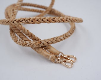 10mm (length 115 cm) customized woven removable strap striped, women bag strap, replacement bag strap for her, crossbody purse strap