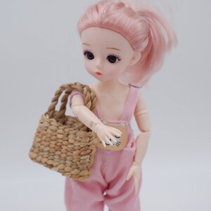 bag for dolls, Doll purses, doll accessories, Miniature Totes bags Dollhouse Handbag zdjęcie 7