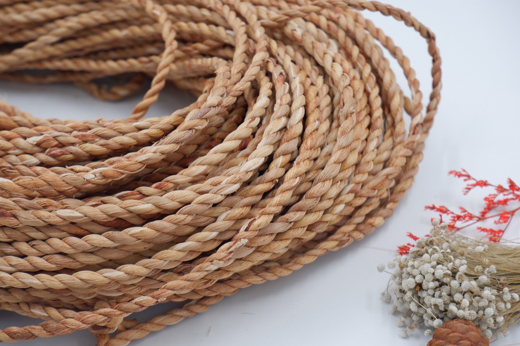 5mm 4mm 3mm 2mm natural water hyacinth rope / Twisted Rope / Etsy