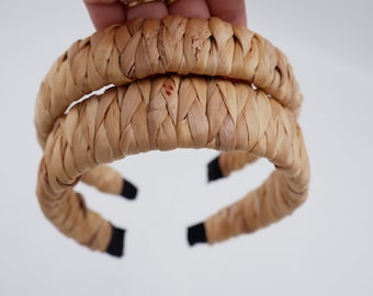 Boho Stroh gewebt Stirnband
